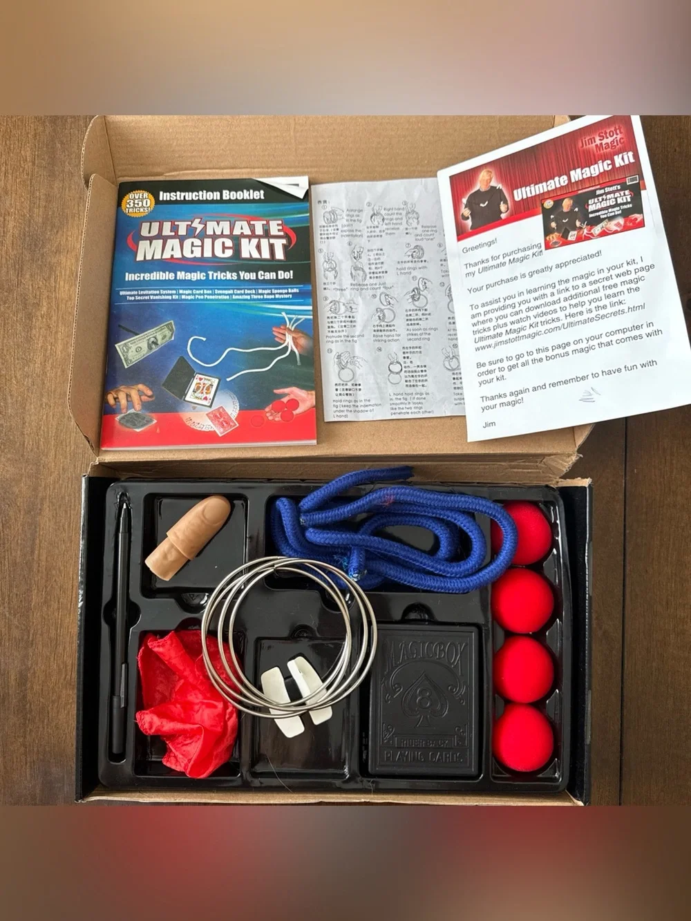 Jim Stott's Magic Kit Lot of 2 Ultimate and Street Card Tricks Illusions